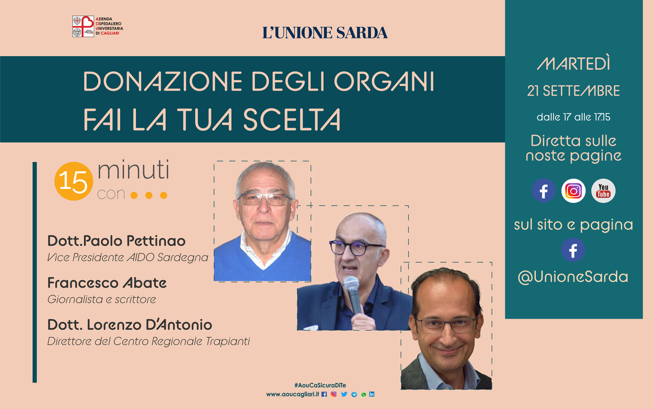 15 minuti puntata donazioni organo 21 settembre 2021