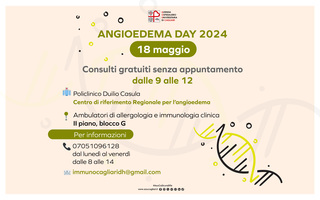 Angioedema day, consulti gratuiti al Policlinico Duilio Casula