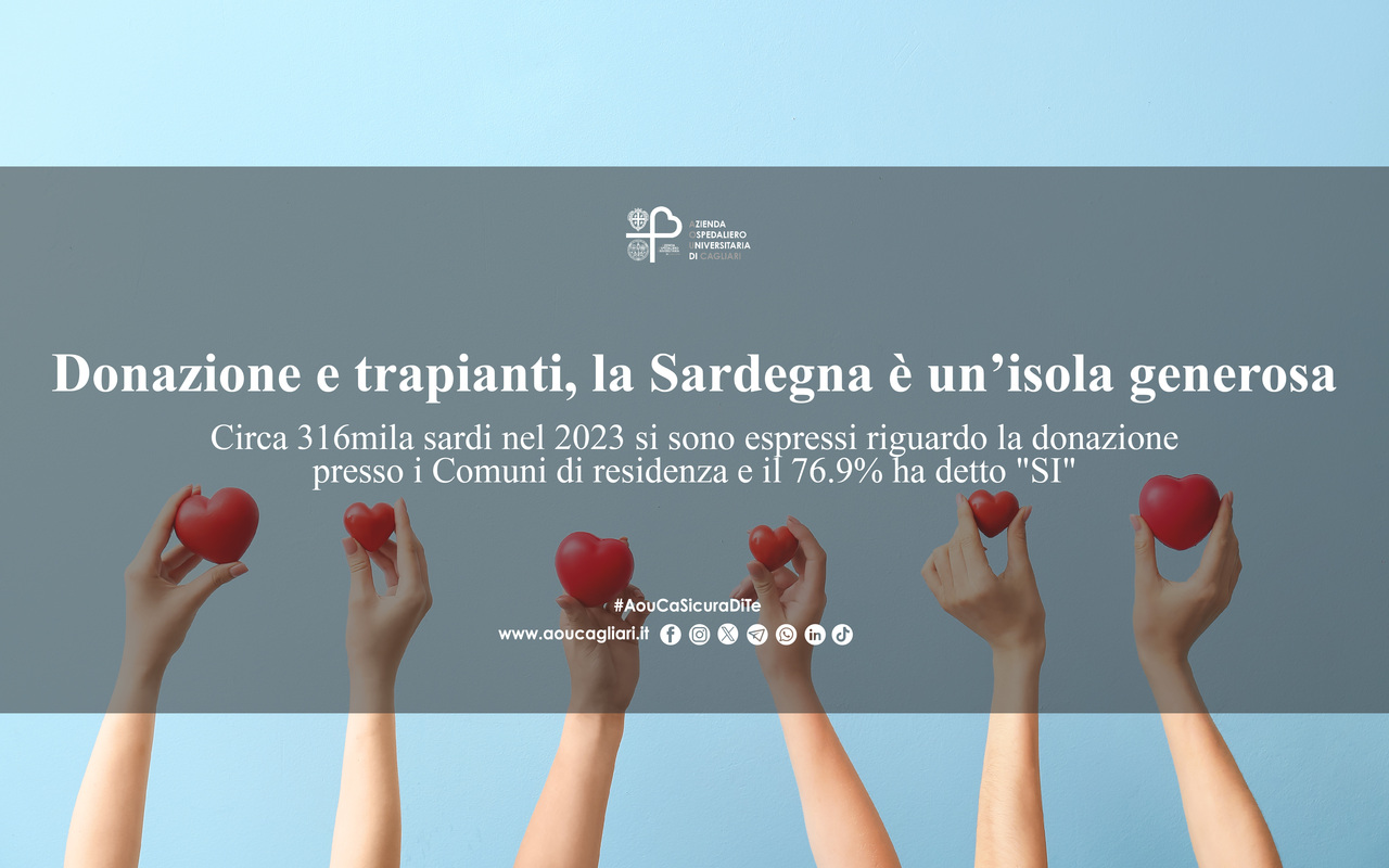 Donazione e trapianti, la Sardegna è un’isola generosa