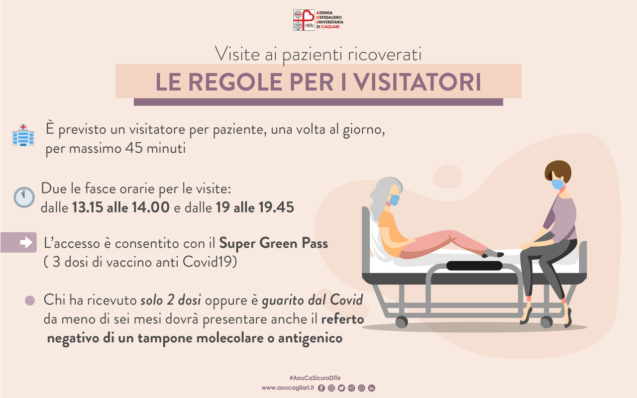 Visite per i pazienti ricoverati, le regole per i visitatori