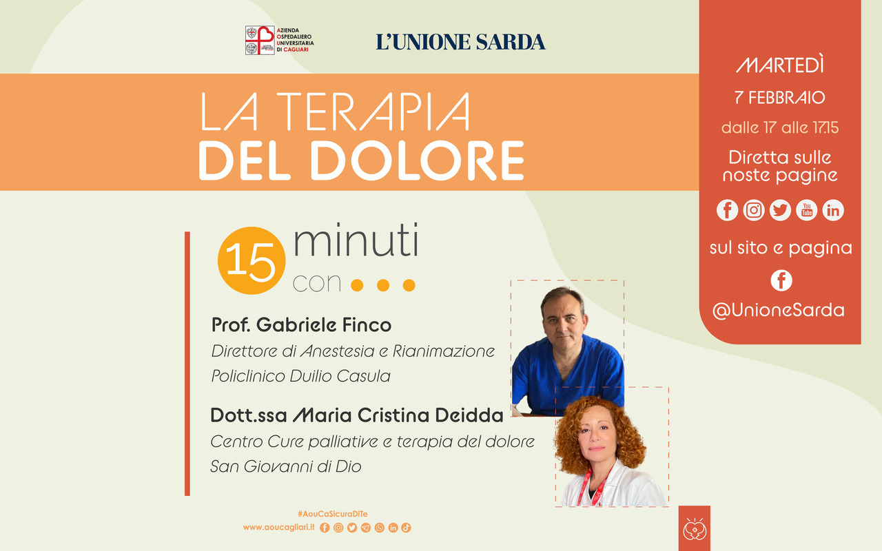 Curare il dolore, se ne parla martedì con i consigli degli esperti nella puntata di 15 minuti con