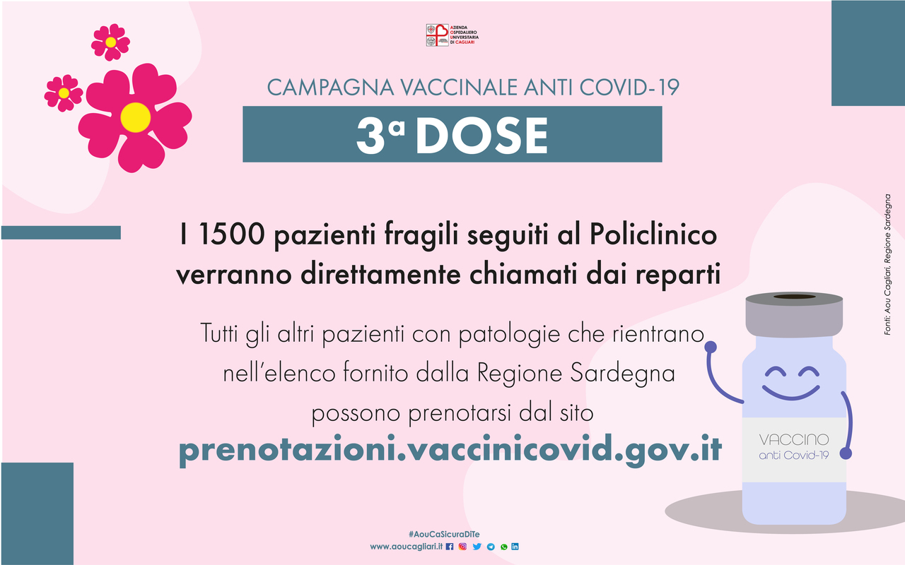 Terza dose del vaccino anti Covid al via al Policlinico