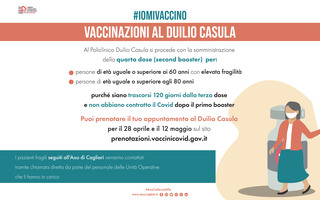 Quarta dose al Policlinico per gli over ottanta e fragili over sessanta
