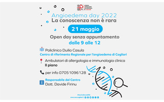 Angioedema day, Policlinico in campo con consulti gratuiti