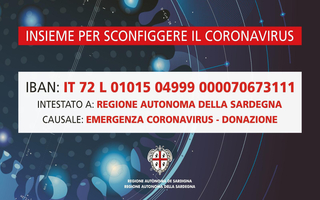 Iban per le donazioni Covid Regione Sardegna