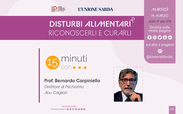 Disturbi alimentari, se ne parla martedì con i consigli degli esperti nella puntata di 15 minuti con