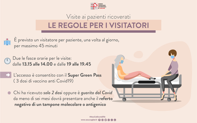 Visite per i pazienti ricoverati, le regole per i visitatori