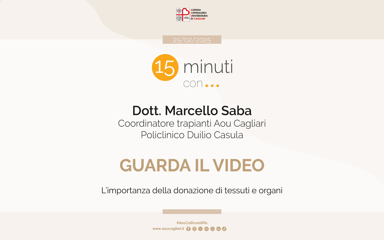 L'importanza della donazione di tessuti e organi a "15 minuti con..."