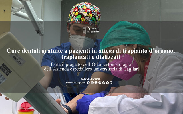 Cure dentali gratuite a pazienti in attesa di trapianto d’organo, trapiantati e dializzati