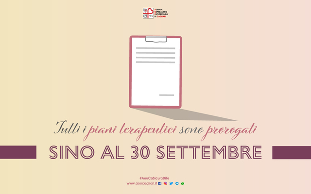piani terapeutici 30 settembre