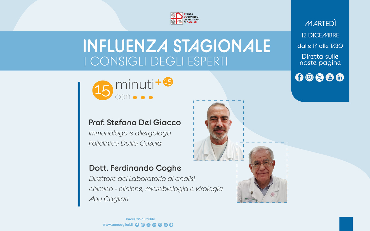 Influenza stagionale, se ne parla martedì con i consigli degli esperti nella puntata doppia di “15 minuti con…”
